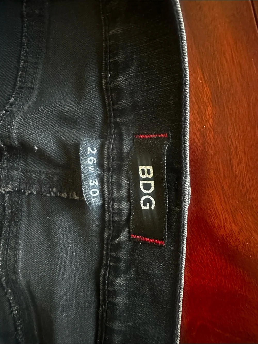 BDG Black Skinny Jeans with Side Geometric Embroidery